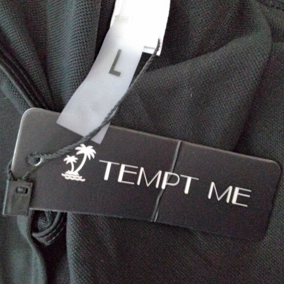 Womens Elegant Halter-Style Black Mesh One-Piece Swimsuit Size L Beach Vacation - Picture 9 of 10